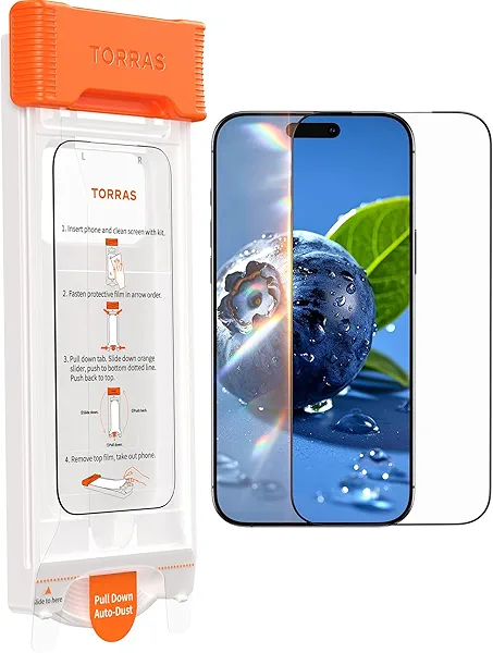 TORRAS OrigArmor for iPhone 17 Pro Max Screen Protector [100% Anti Reflection][3D Full Coverage Fit] Military-Grade Shatterproof 9H+ Tempered Glass Anti-Scratch Screen Protector 17 ProMax 6.9" 1-Pack
