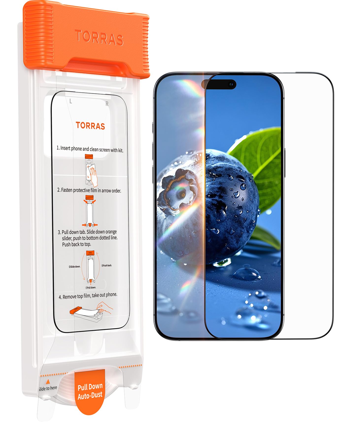 TORRAS OrigArmor for iPhone 17 Pro Screen Protector [100% Anti Reflection][3D Full Coverage Fit] Military-Grade Shatterproof 9H+ Tempered Glass Anti-Scratch Screen Protector 17 Pro 6.3" 1-Pack