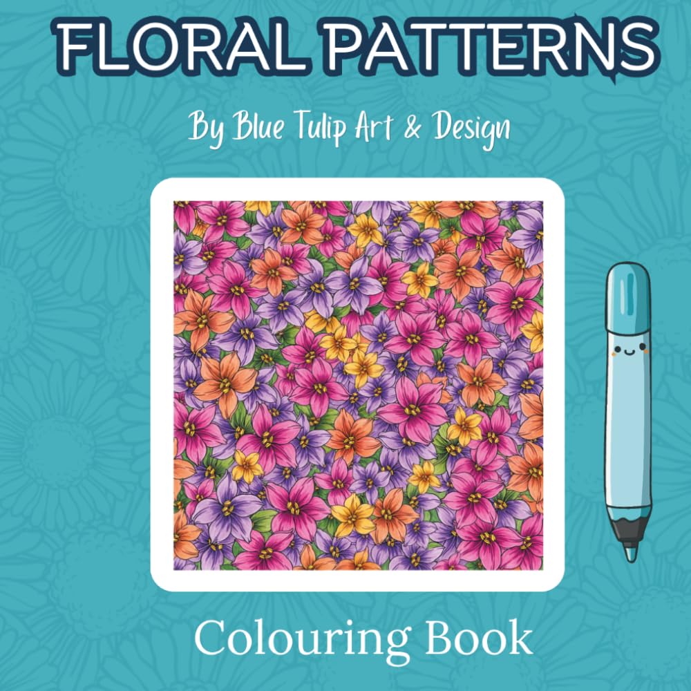 Floral Patterns - A Mindful Colouring Book: Pretty floral colouring to relax and unwind. 30 pages to colour.