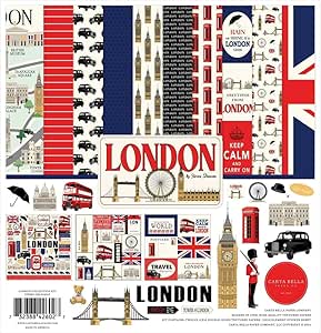 Carta Bella - London 12"x12" Collection Kit : Amazon.co.uk: Home & Kitchen