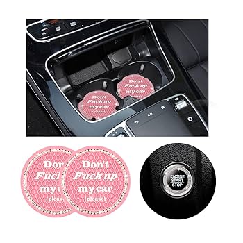 Amazon.com: Ziciner 2 Pack Bling Car Cup Holder Coasters