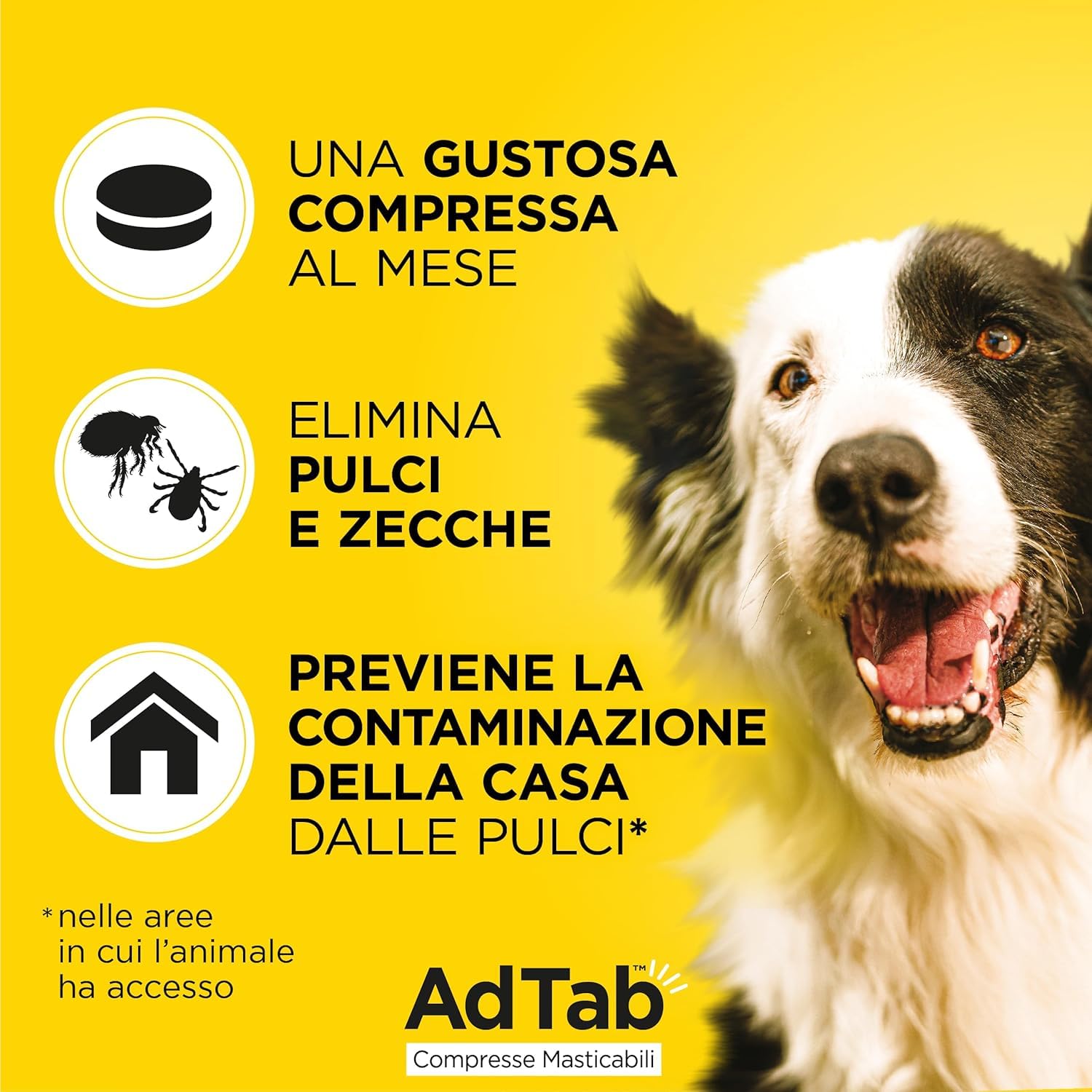 AdTab Compresse Masticabili per Cani >11-22 kg - 6 Compresse