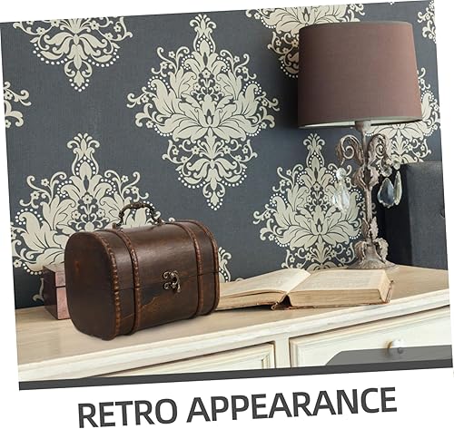 Miniatura 8 de Caja de almacenamiento vintage, cofre del tesoro pirata, pequeño cofre del tesoro steampunk, caja de joyería de madera para mujeres, cajas de