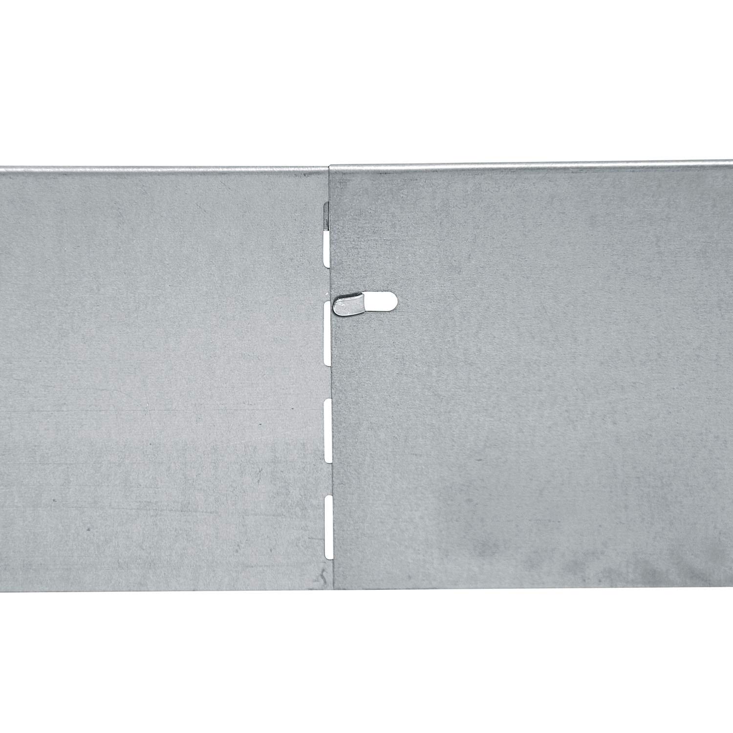 bellissa Gazonrand van metaal - 7011 - staalplaat thermisch verzinkt, zilverkleurig - 118 x 19,5 cm, nuttige lengte 11,5 m - met gepatenteerde verbindingstechniek