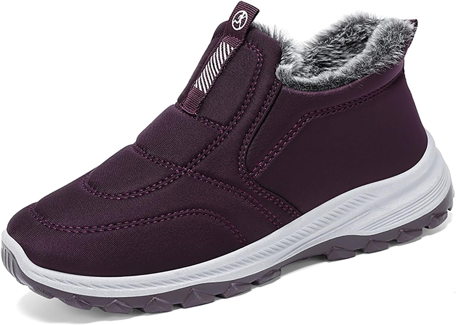 Women Winter Snow Boots Comfortable Warm Fur lined Slip on Ankle Boots Lightweight Waterproof Outdoor Booties