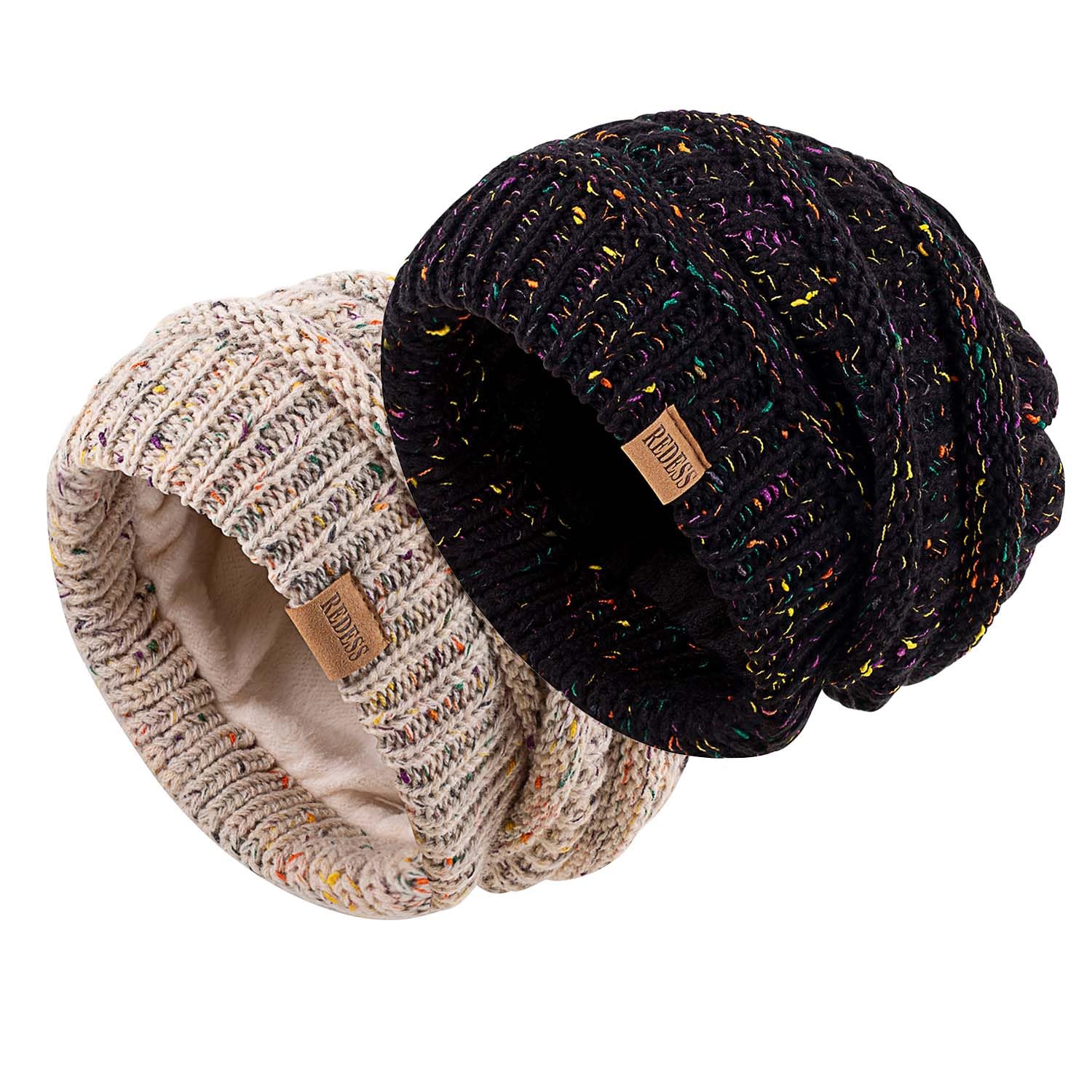 REDESS Slouchy Beanie Hat per Uomo e Donna Winter Warm Chunky Soft Oversize Cable Knit cap