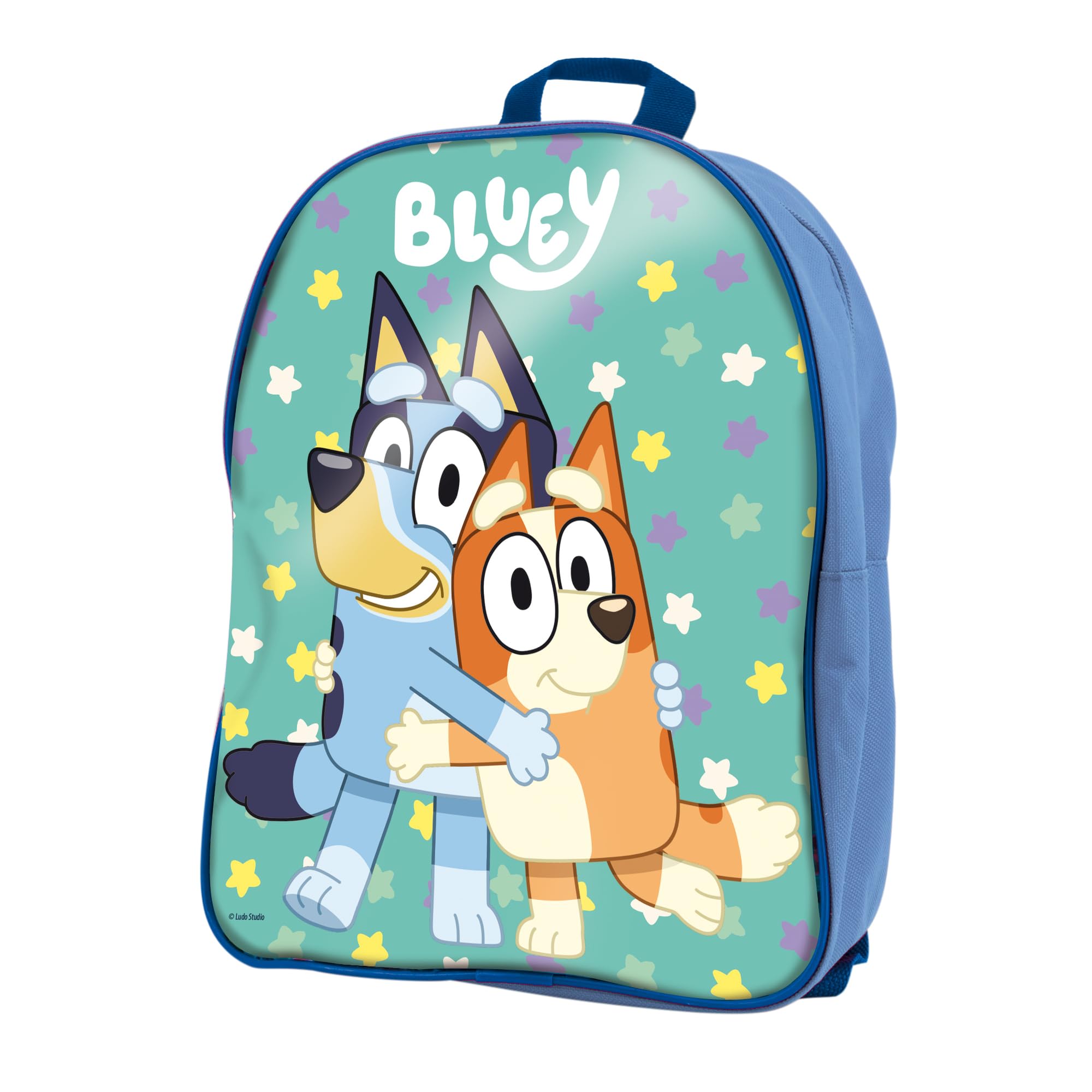 Lisciani - BLUEY - RUCKSACK mit Mal- und Zeichenset für Kinder ab 3 Jahren - Kreativset mit Malbuch, Stickern, Filzstiften und löschbaren Tafeln - Hergestellt in Italien