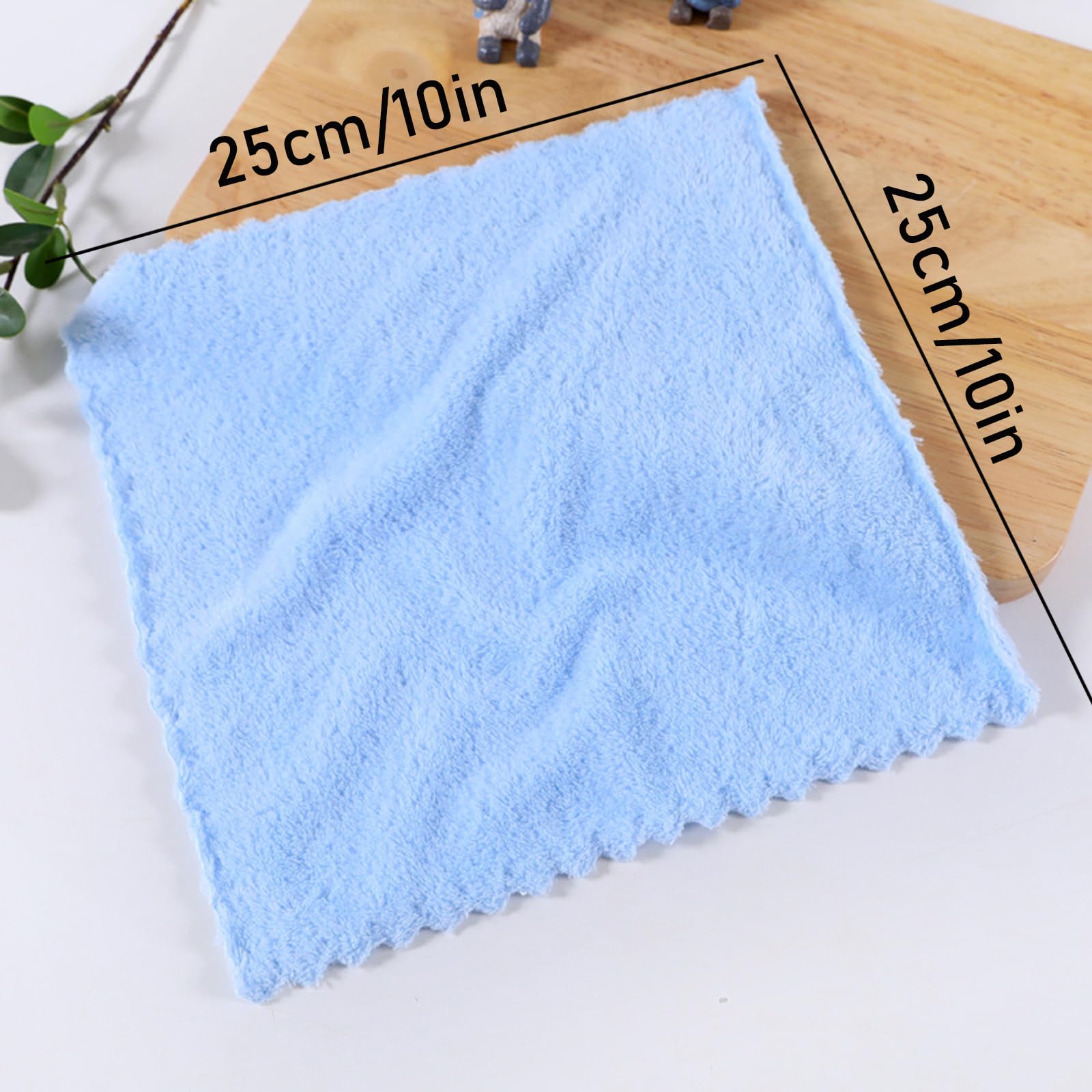 6 Pcs Face Flannels, Face Flannels Pack of 6, 25x25cm Bamboo Flannels, Face Cloths, Face Cloths Flannels, Face Flannel, Bamboo Face Cloths Flannels, Flannels Face Cloth, for Baby Kids Adults - Image 2