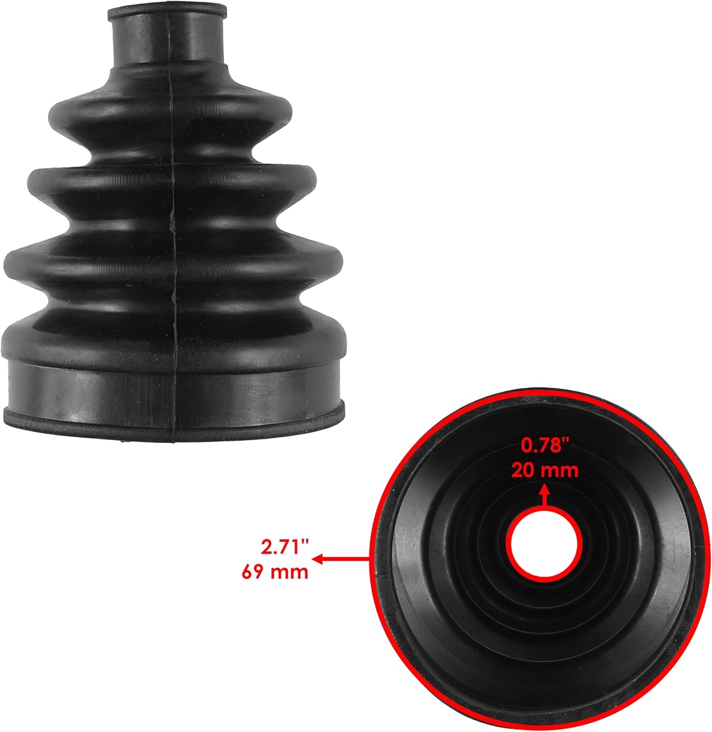 Caltric Front Axle Outer CV Boot Kit Compatible with Can-am Commander 1000 4X4 X Xt Ltd 2011 2012