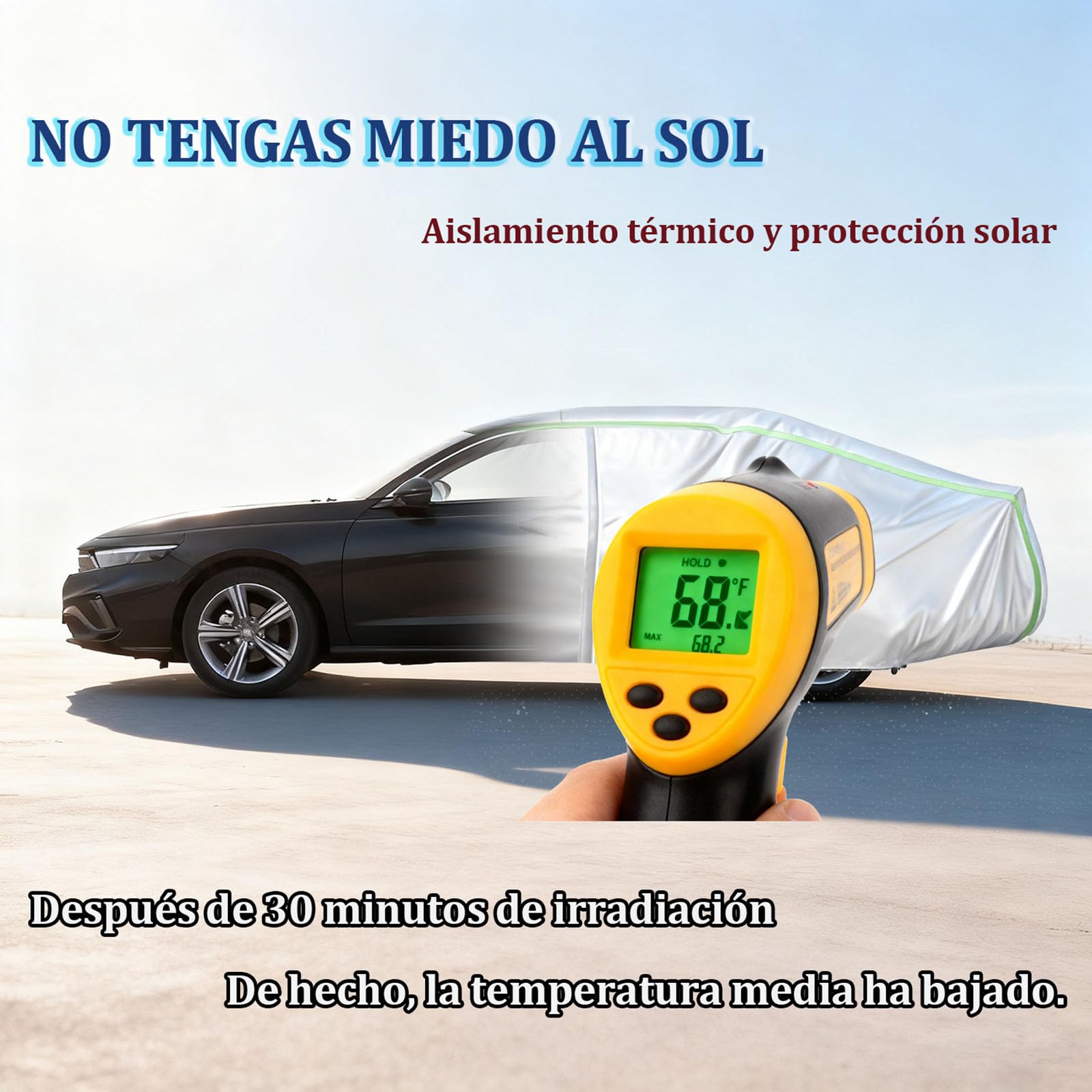 Funda Coche para BYD Dolphin (2023-2026) Forro Suave, Transpirable, Antiviento, Impermeable, Tejido Oxford, Anti-UV, 4 Estaciones