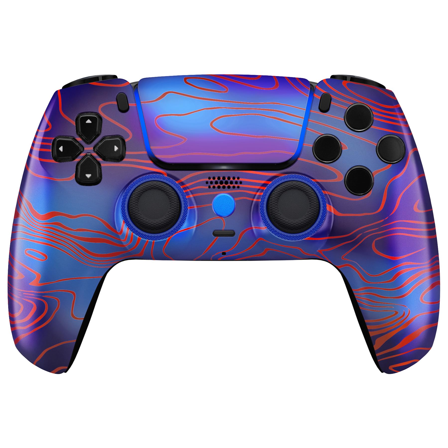 eXtremeRate Luna Cover per ps5 Controller Joystick,Shell Frontale Touchpad Ricambio,Scocca Ridisegnata&Anelli per ps5 Joypad BDM 010/020/030/040/050-Damascuscamo