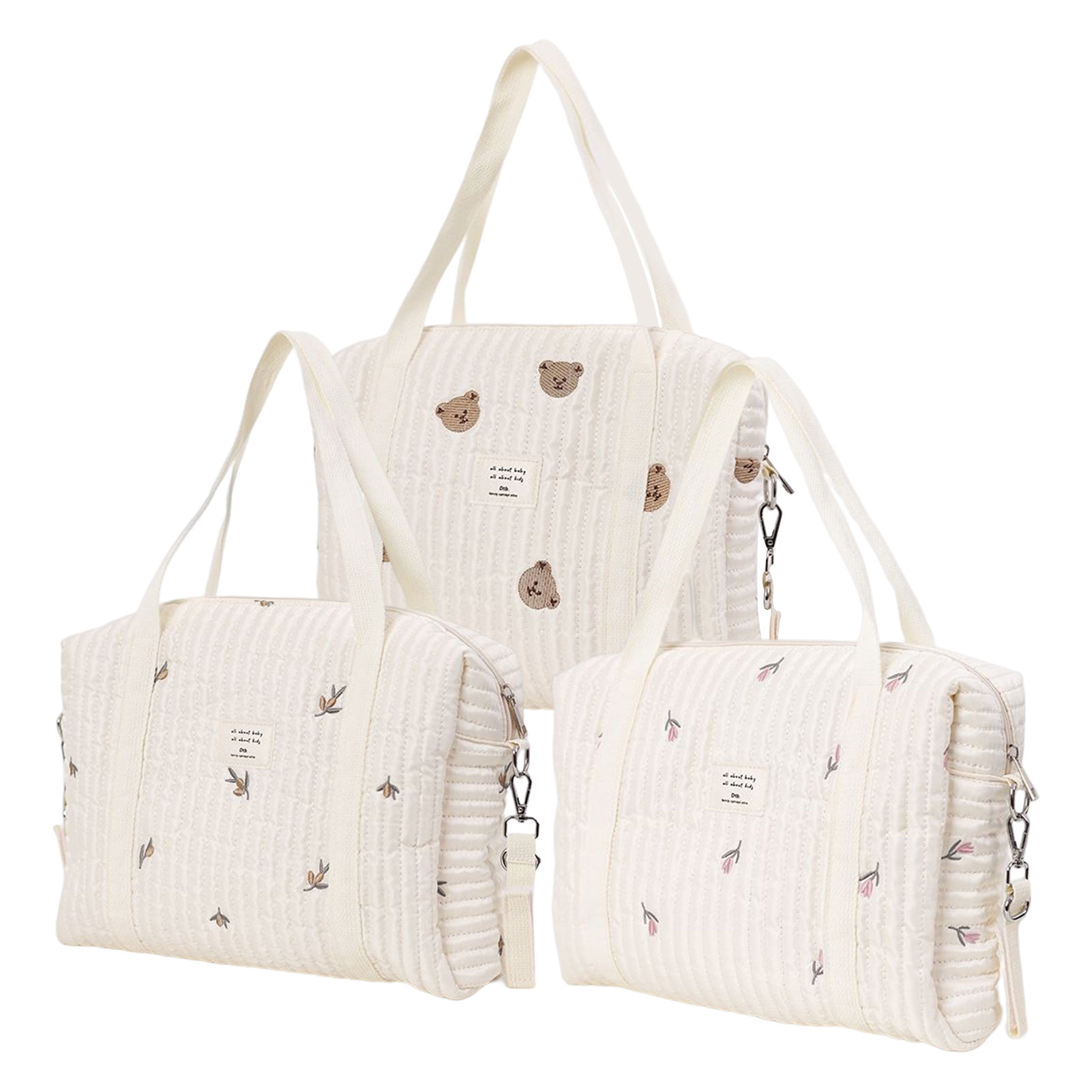 Borsa Fasciatoio Homy Textiles: Tote In Cotone Trapuntato, Leggera E Capiente Per Mamma E Bambino
