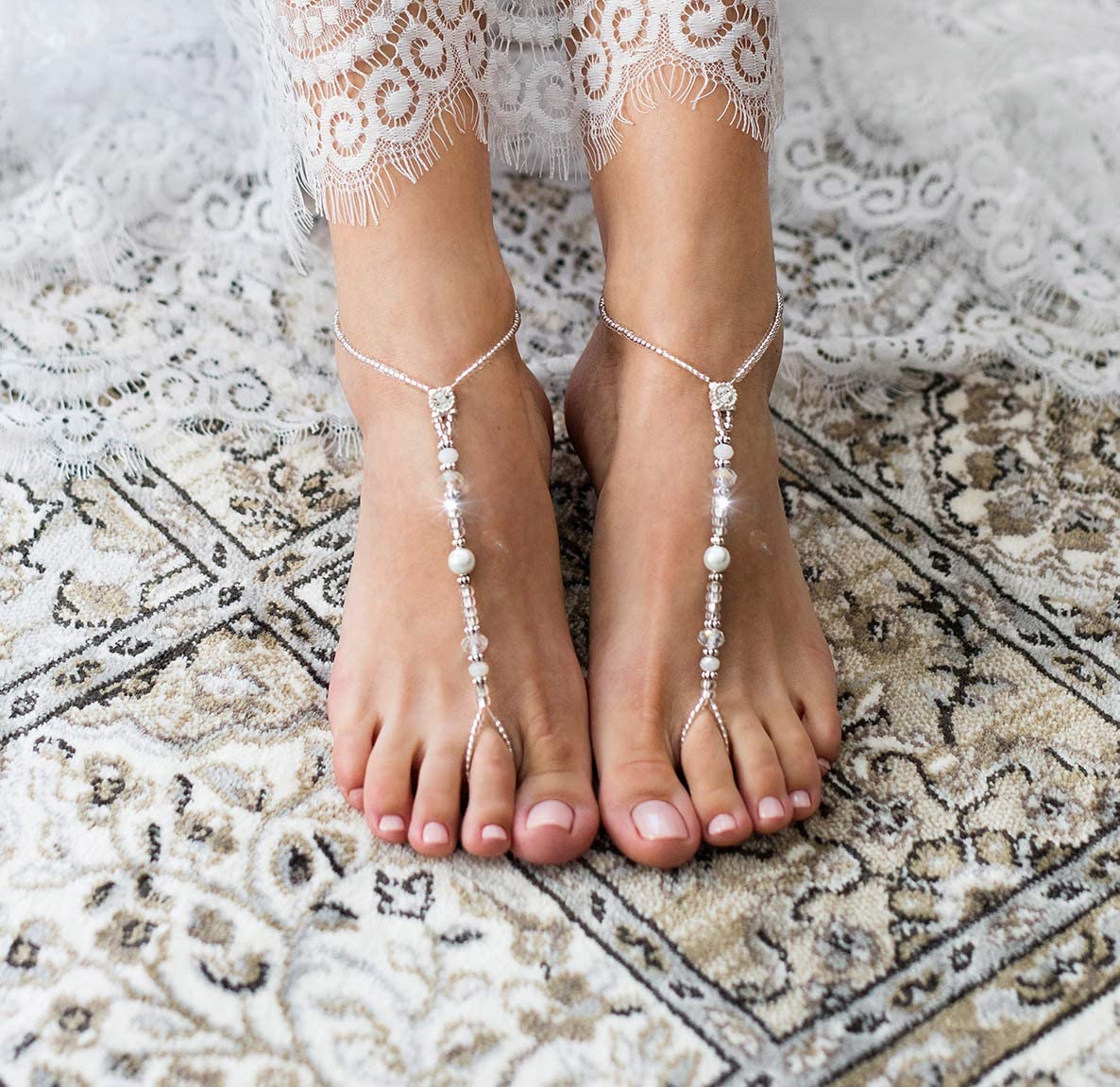 Foot Jewelry Bridal Barefoot Sandals Serena Barefoot Sandals In Gold