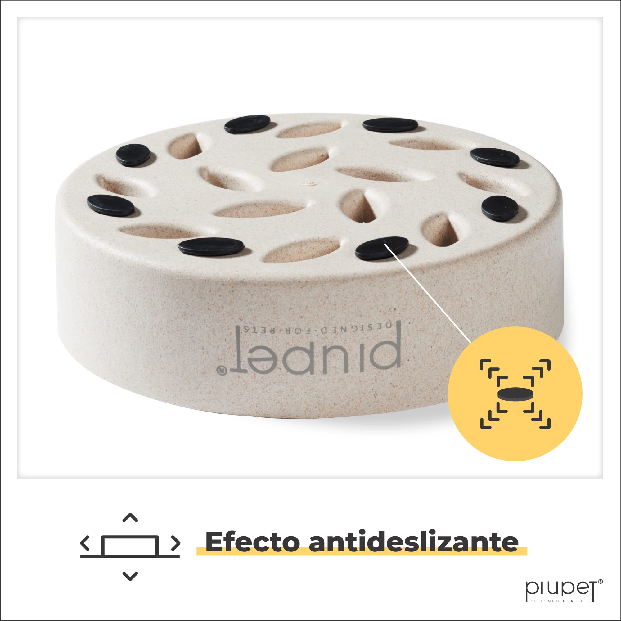 PiuPet® Comedero Perro antivoracidad I 1,4L I Apto para lavavajillas I Comedero antivoracidad Perro I Comederos para Perros
