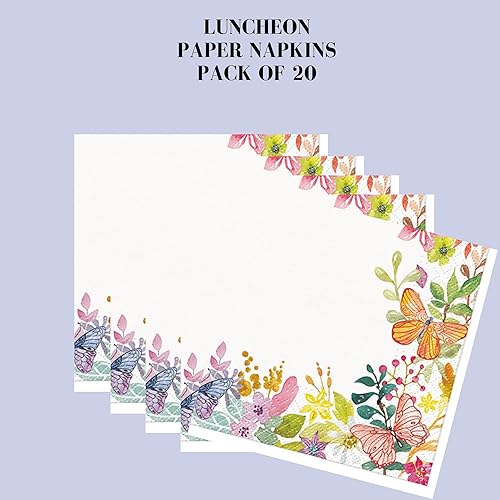 Miniatura 5 de Servilletas de papel de 20 unidades, 13 x 13 pulgadas, 3 capas, estampado de flores de prado, para arte, cena y fiesta, servilletas desechables