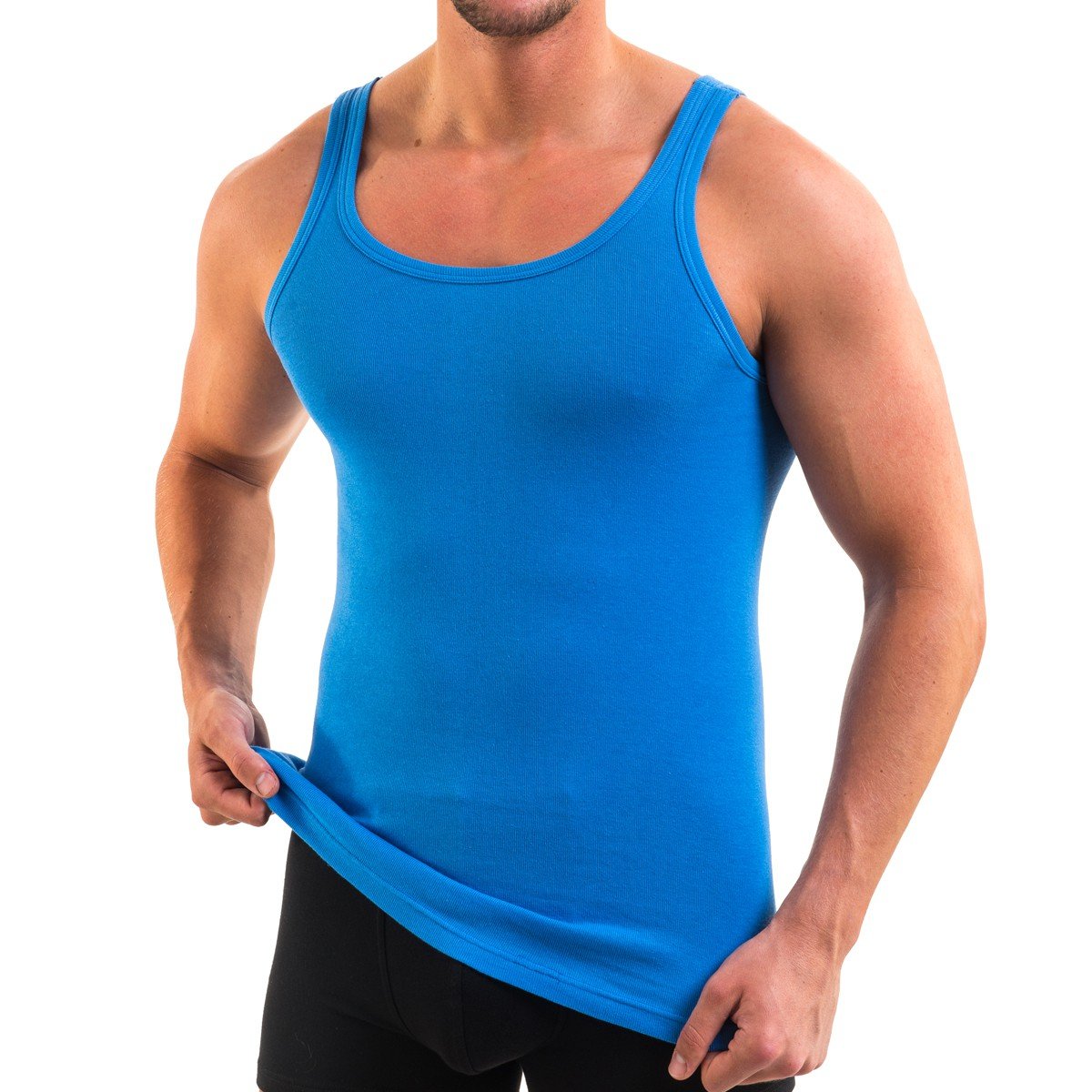 HERMKO 3000 4-pak męski tank top (inne kolory) bawełna ekologiczna