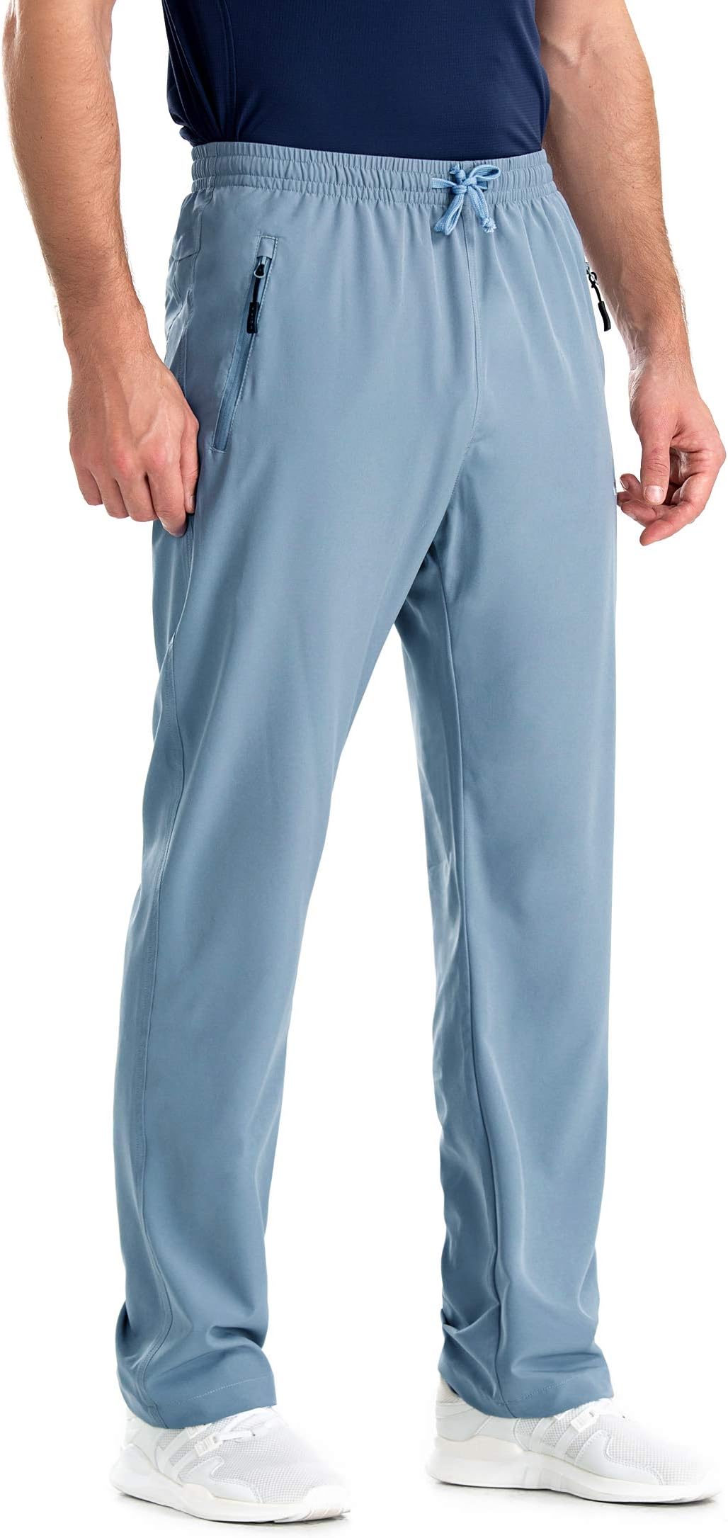 clothin Mens Workout Athletic Pants Elastic-Waist Drawstring Pants for Sport Exercise Travel,Quick-Dry,Stretchy