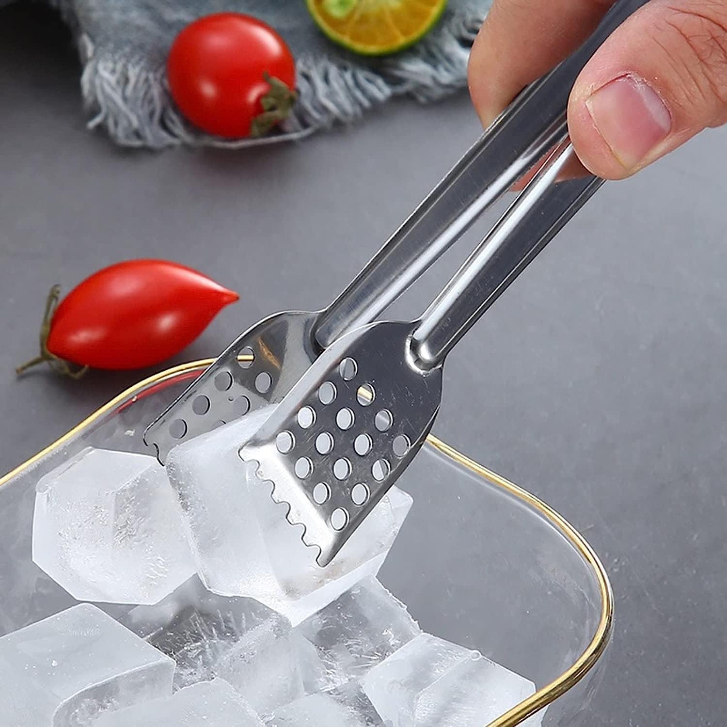 Stainless Steel BBQ Food Clips - 7 Inch Kitchen Utensils for Bread, Salad, and Ice Cubes(7 Inch)