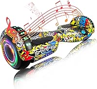 Vista 7 de SIMATE Hoverboard - Aeropatineta Bluetooth todo terreno con luces LED y control de aplicación, regalos para niños, adultos, niñas, niños, para todas