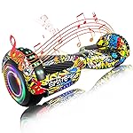 SIMATE Hoverboard, Bluetooth All Terrain Hover Boards with LED Lights and APP Control, Gifts for Kids Adults Girls Boys, for All Ages