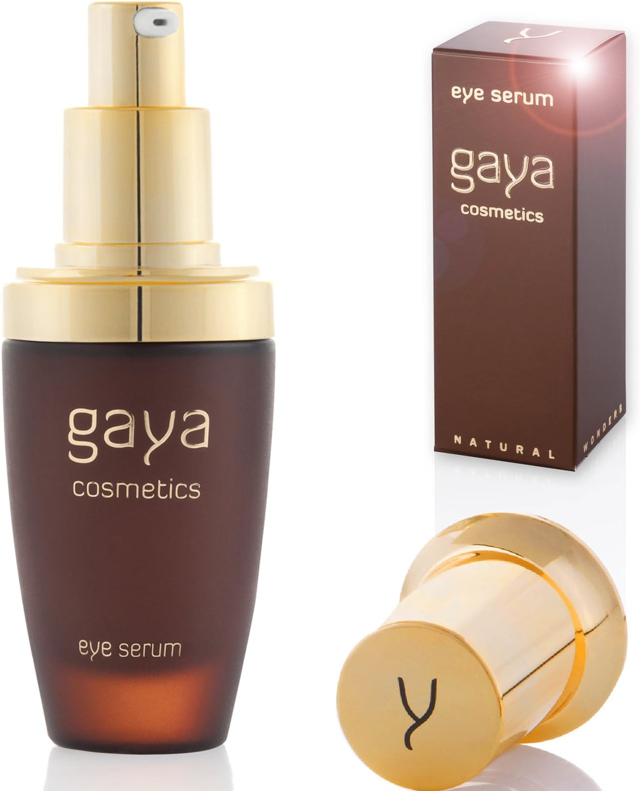 Gaya Cosmetics Vegan Eye Serum - Professional Anti Ageing Formula for Reducing Wrinkles, Fine Lines, Puffiness & Dark Circles