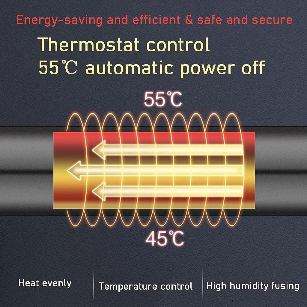 Towel Rack Electric Towel Racks for Bathroom Wall Mounted 10 Bars Stainless Steel Polished Towel Warmer Drying Rack Built-in Thermostat Easy Install