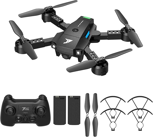 Mini Pocket Foldable Drone for Kids with Altitude Hold, One Key Start&Land Indoor with 3D Flips Rolls Remote Control, Headless Mode, 3 Speed Modes for Beginners, 2 Modular Batteries