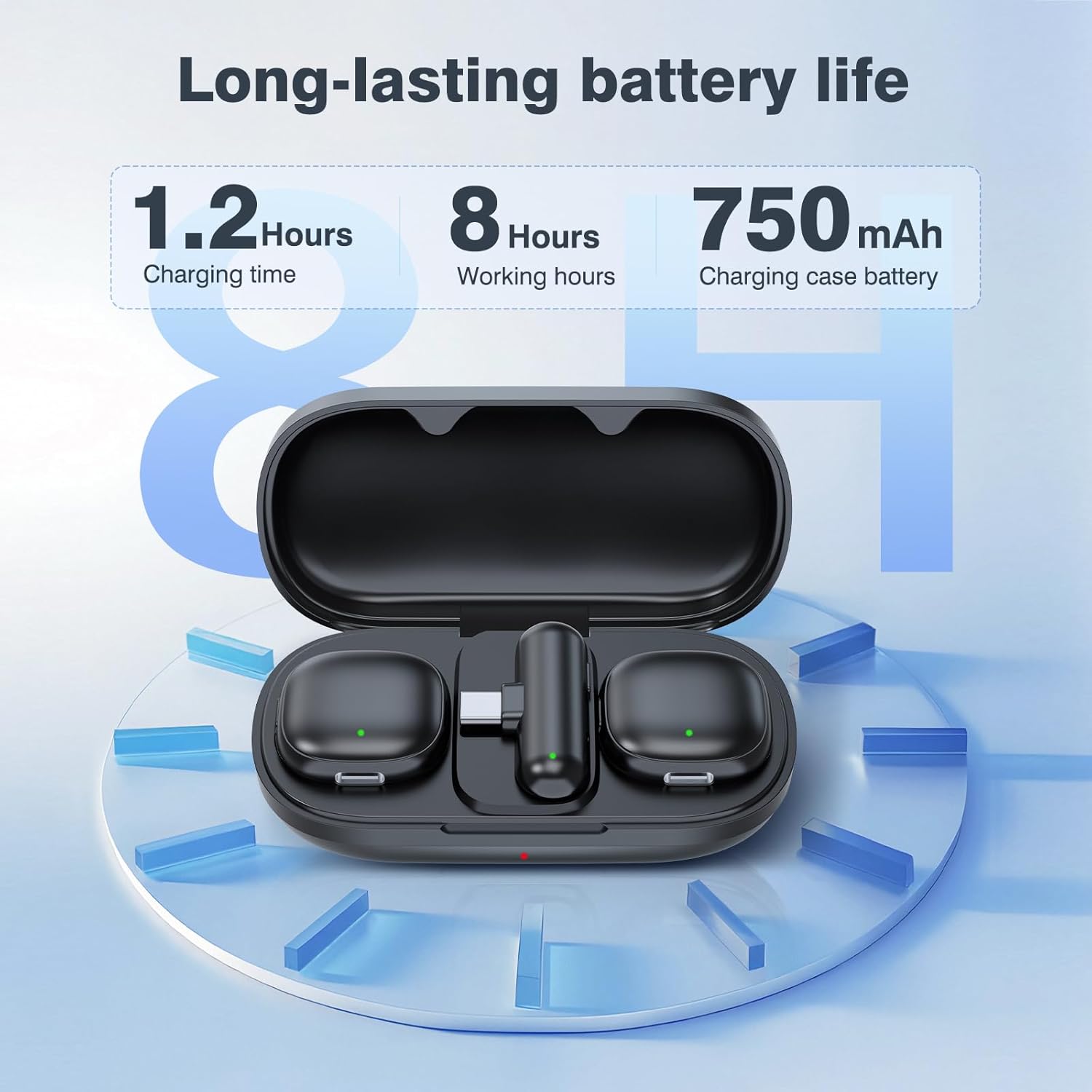 Professional Wireless Microphone for iPhone, Wireless Lavalier Microphone, 3-Level AI Noise Reduction, 350ft Range Hi-Fi Sound, for iPhone/iPad/Android/Camera, Mic for Video Recording YouTube - Image 6