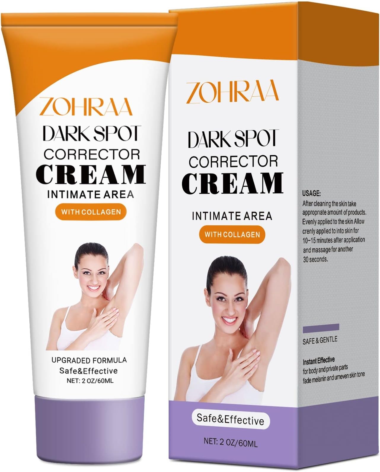 Dark Spot Corrector Cream, Underarm Cream with Advanced Formula, Instant Results for Moisturizes Neck, Knees, Elbows, Armpit, and Private Parts - 2 fl. Oz