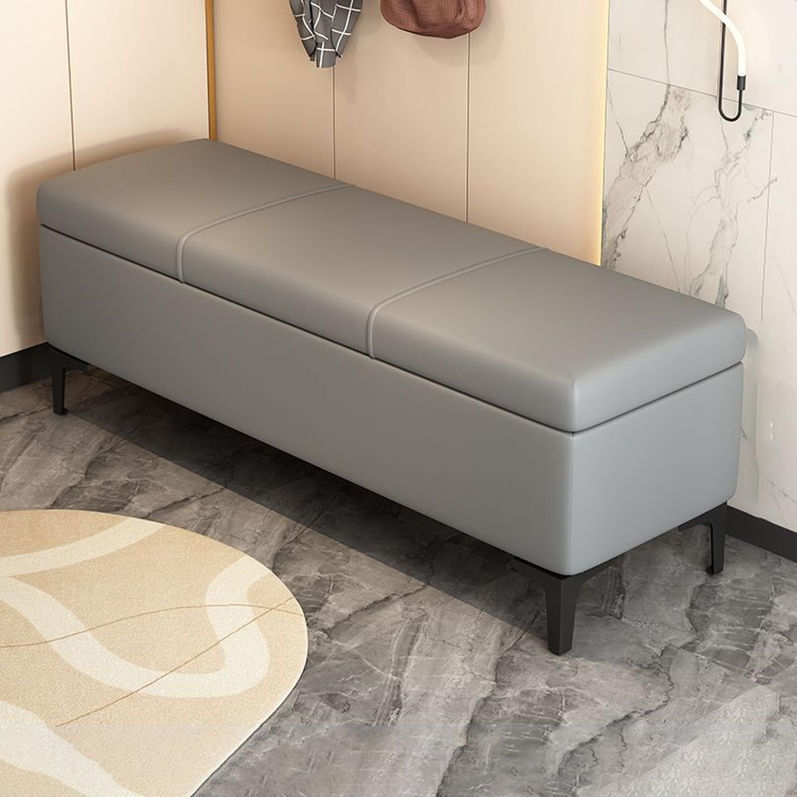 Amazon｜THLD 収納付き ベンチソファー 80*40*45 チェア スツール