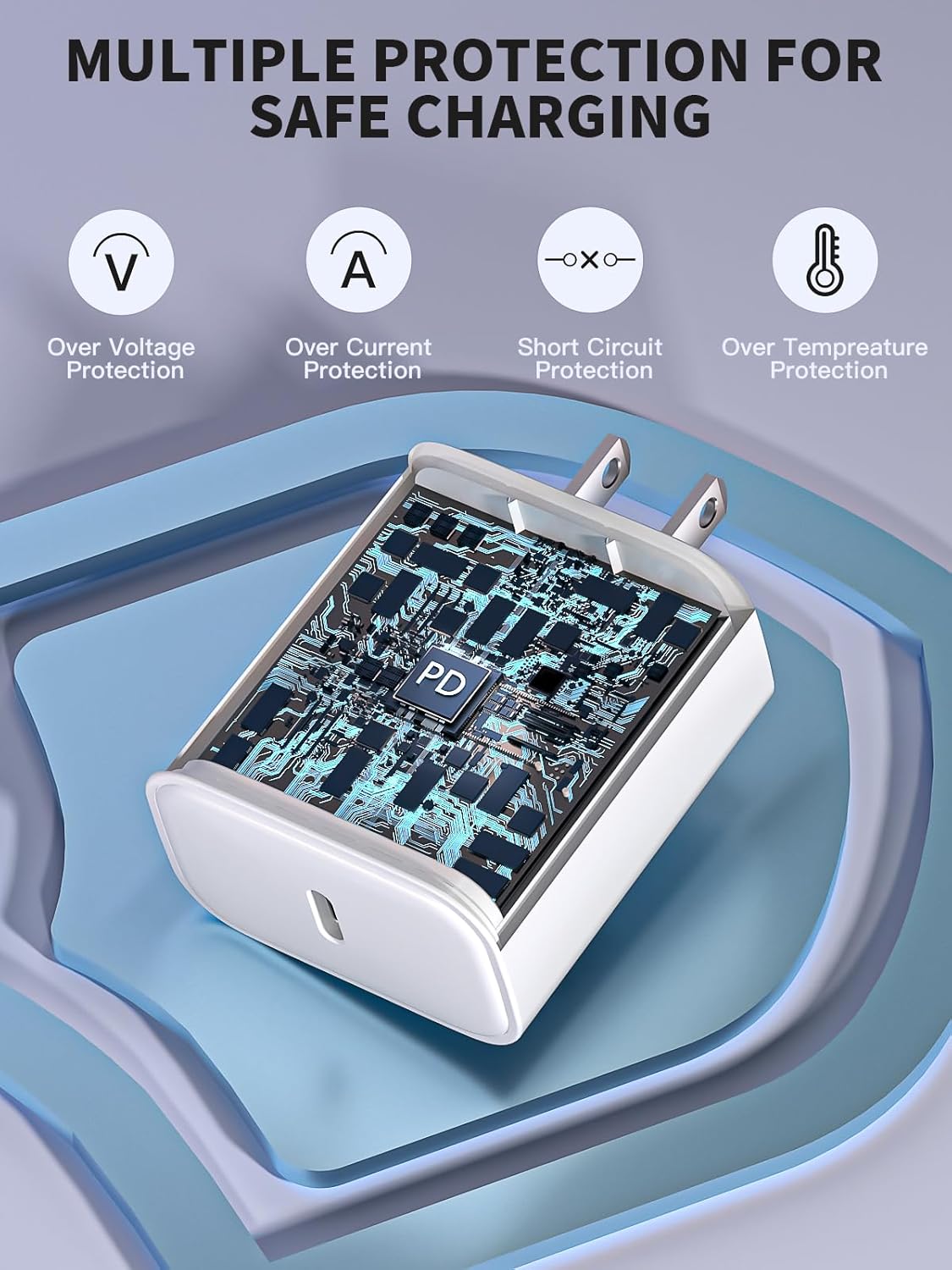 USB C Charger Block Fast Charging iPhone 17 Pro Charger Plug,40-60W Apple Cube,Max 60 Watt USB C Power Adapter Compatible with iPhone 17 16 15 14 13 12 11 Series,iPad Mini Pro Air,MacBook Air,AirPods