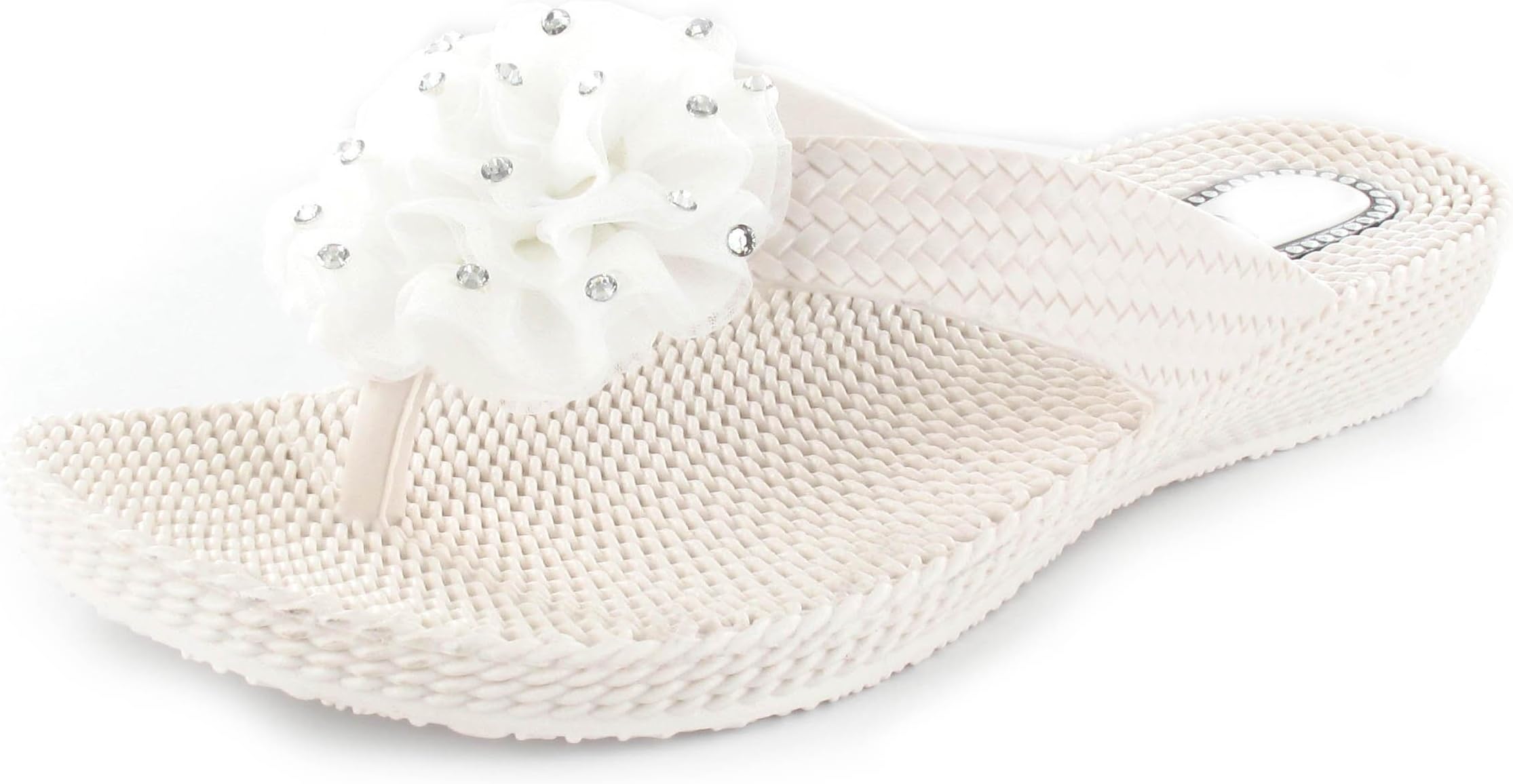 Ladies Womens beach mule sandal comfort Ella Dani UK sizes 3-8 (UK4/37, WHITE)