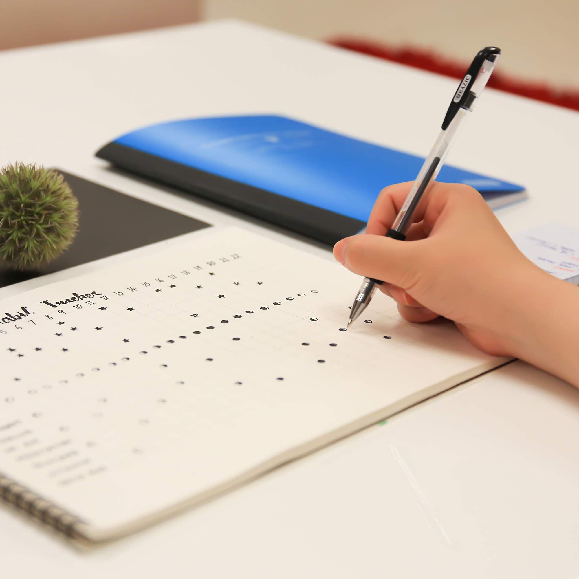 BAZIC Essence Asst Color Gel-Pen with Cushion Grip 6 Per Pack 1734-12P — view 2