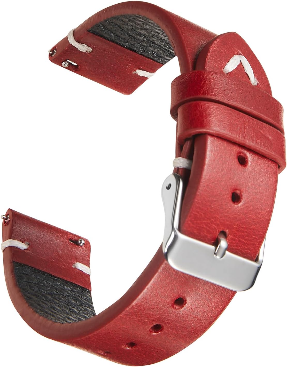 Vintage Leather Watch Band Quick Release Replacement Genuine Watch Strap 18mm 19mm 20mm 22mm for Men and Women