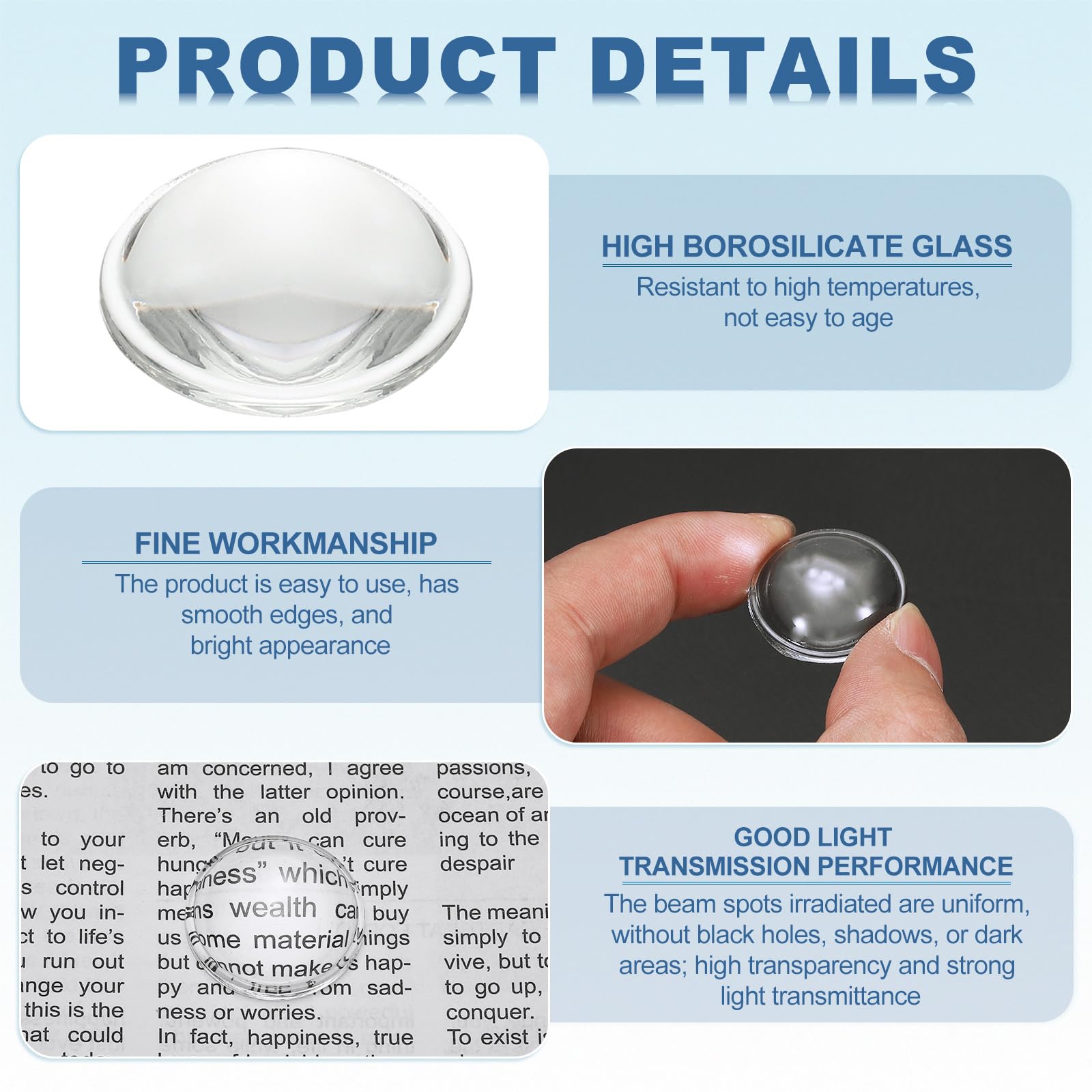 PATIKIL Diameter 23mm Flat Convex Lens - Image 3