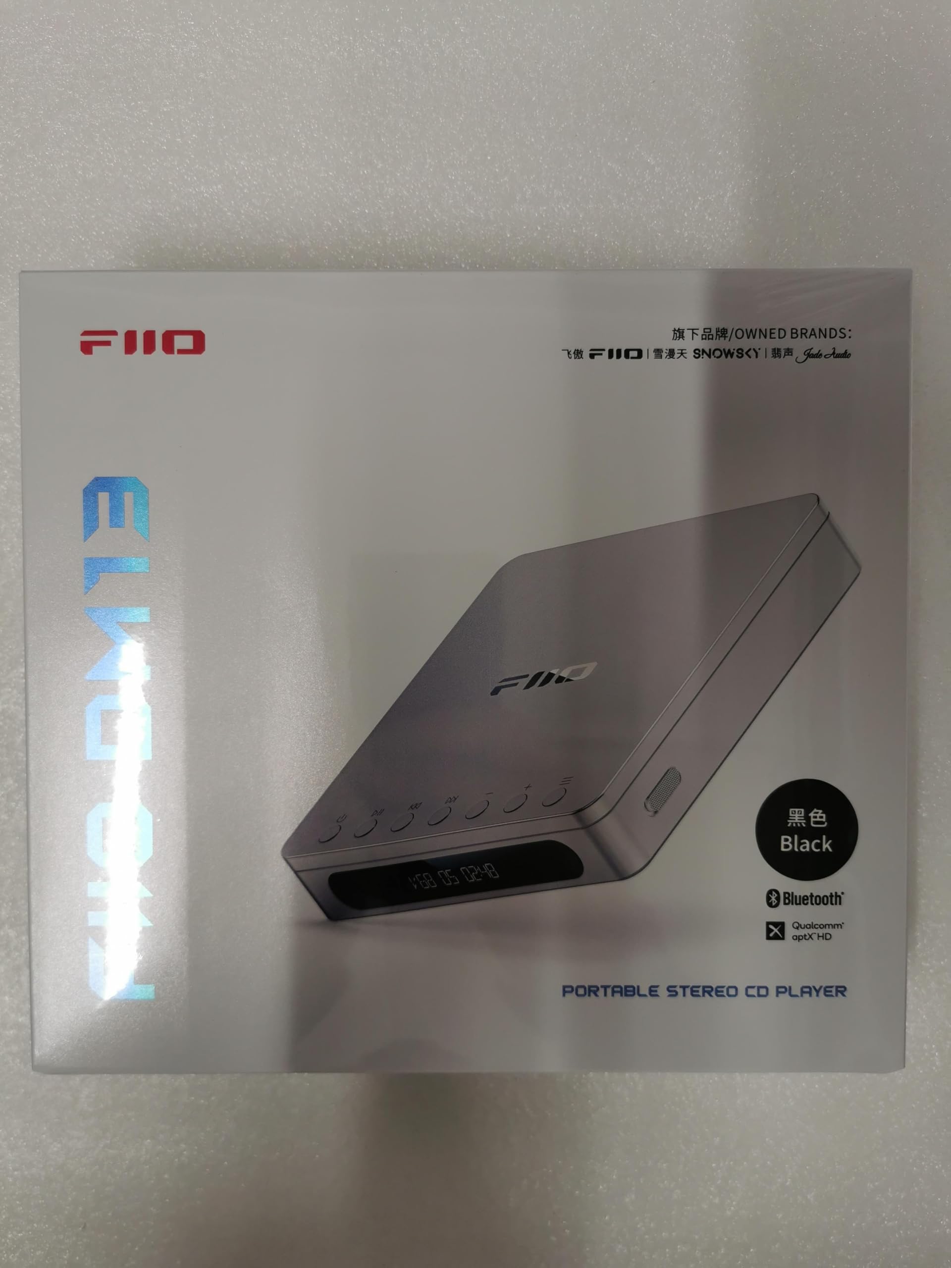 FiiO DM13 Lecteur CD stéréo Portable Multifonction avec Batterie Longue durée, Prend en Charge la déchirure USB, Sorties optiques/coaxiales/3,5 mm/4,4 mm (Bluetooth Transparent)