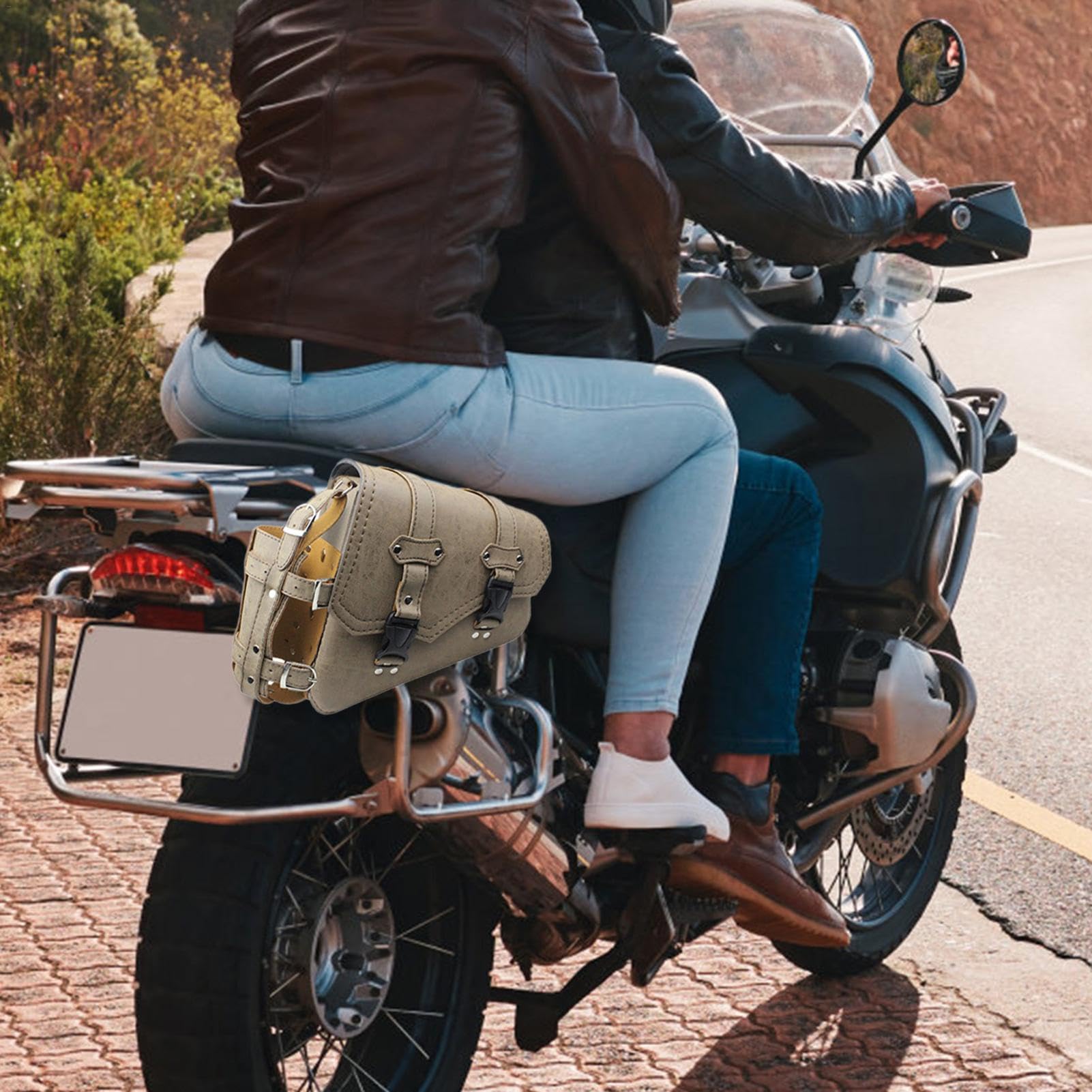 バイク用サイドポーチ&花坂G(交渉中) サイドバッグ バイク 汎用 左右
