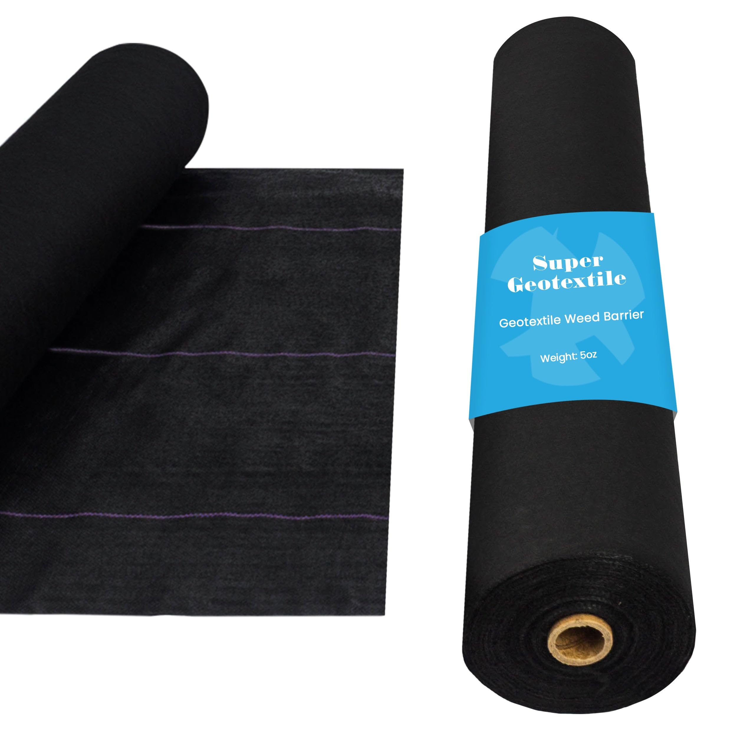 Super Geotextile Profesjonalna tkanina o pojemności 140 ml z geowłókniny, wytrzymała tkanina krajobrazowa do ogrodnictwa, projektowania krajobrazu, tkanina przeciw chwastom, przyjazna dla środowiska (3 x 100)