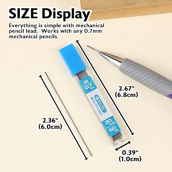 BAZIC Mechanical Pencil Lead Refills HB 0.7mm (160 Count/Pack), Pencil Lead Refill, 1-Pack