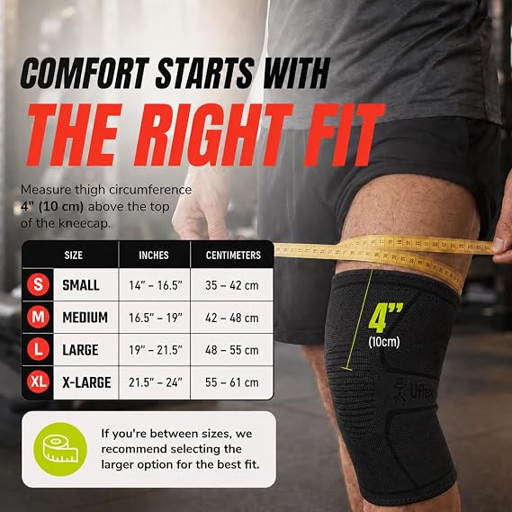 Knee Brace Knee Support Wrap for Pain Relief, Workout, Swelling & Recovery
