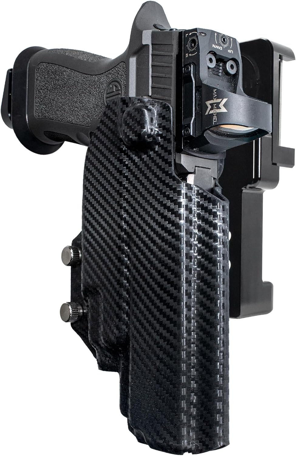 Alloy Competition Holster OWB Fits Sig P320 Full Size w/TLR-8 Outside The Waistband Carry Gun Holster Kydex American Made OWB Aluminum Belt Attachment