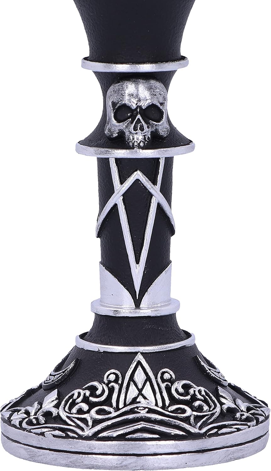 Nemesis Now Cult Cuties Malpuss Goblet 19.5cm, Resin/Stainless Steel, Black, Cute Winged Cat Goblet, Removable Stainless Steel Insert, Cast in The Finest Resin, Expertly Hand-Painted