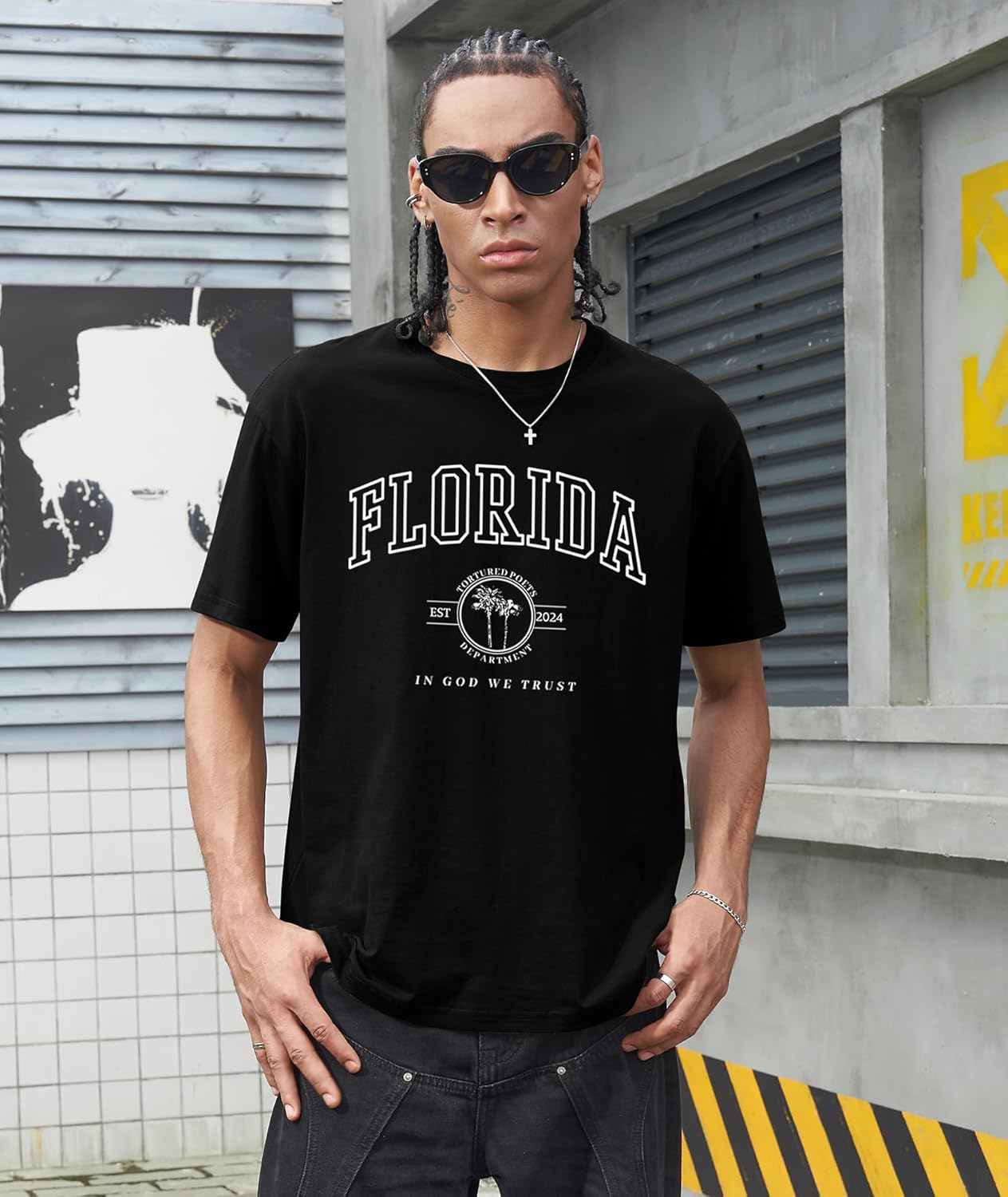 KESIHAN Mens Graphic T Shirts Mens Summer Shirts Round Neck Regular Short Sleeve Casual Vintage Tees - Image 4