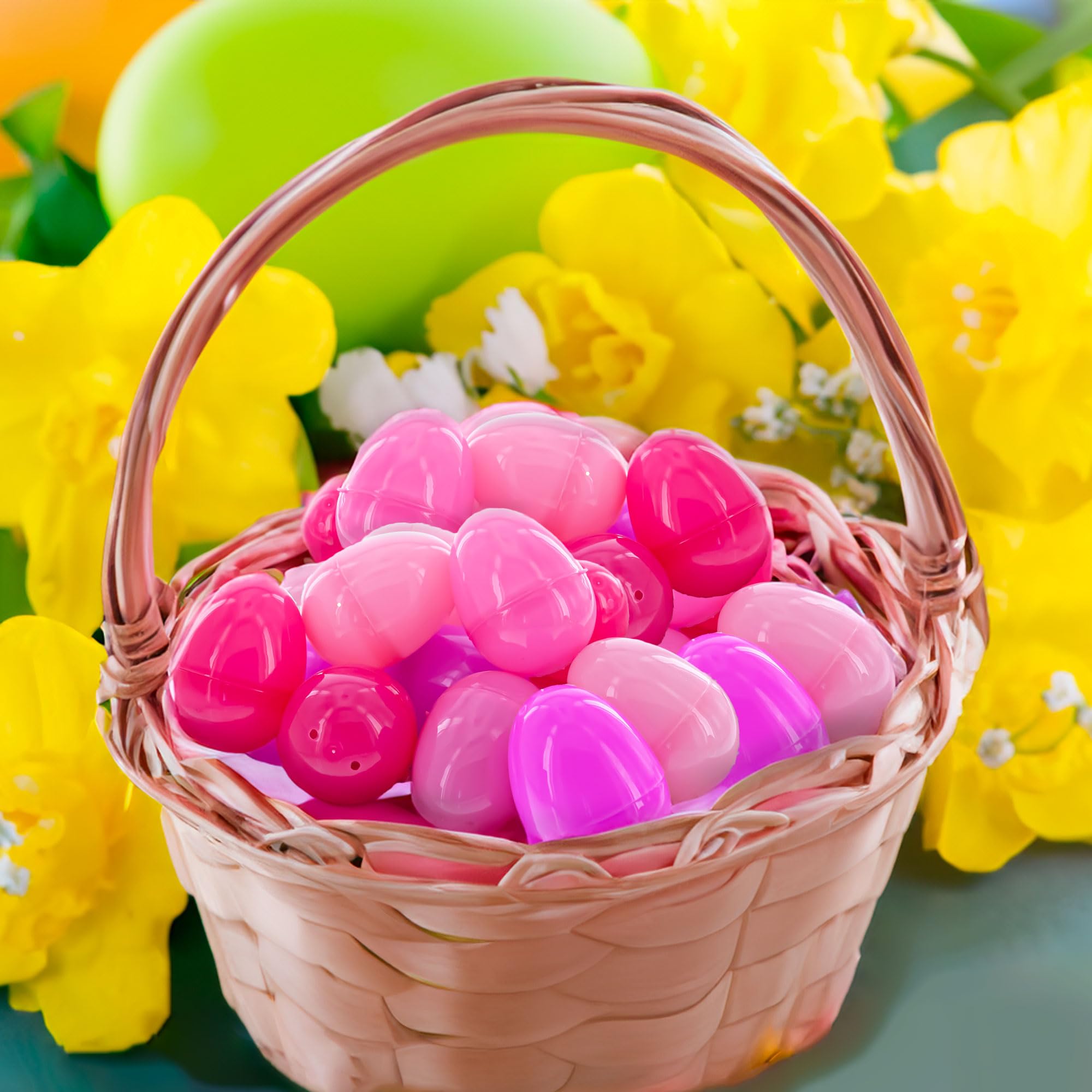 Amazon.com: Set of 24 Pink Plastic Easter Eggs : Toys & Games