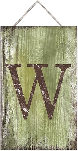Vista 191 de Letrero colgante de madera con letra J, letrero de madera para decoración del hogar, 26 letras del alfabeto de metal, placa de madera, decoración