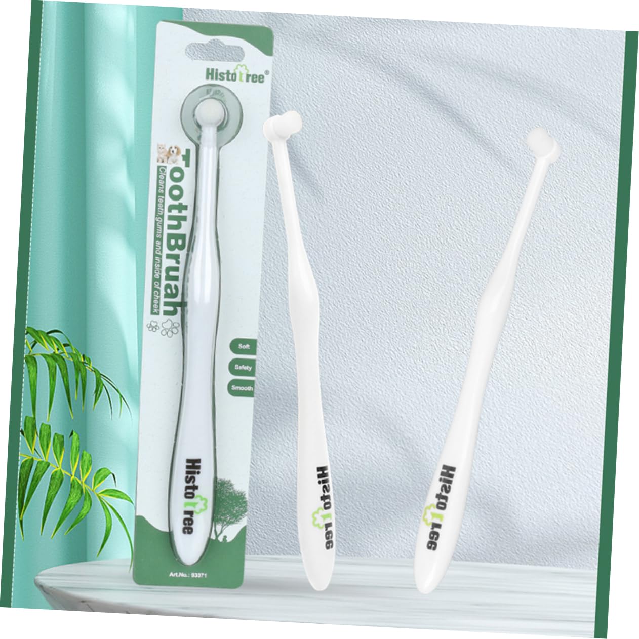 CIYODO Soft-bristles Puppy Toothbrush Fine Bristle Pet Toothbrush for Cat Dog Oral Care Cleaning Brush Round Head