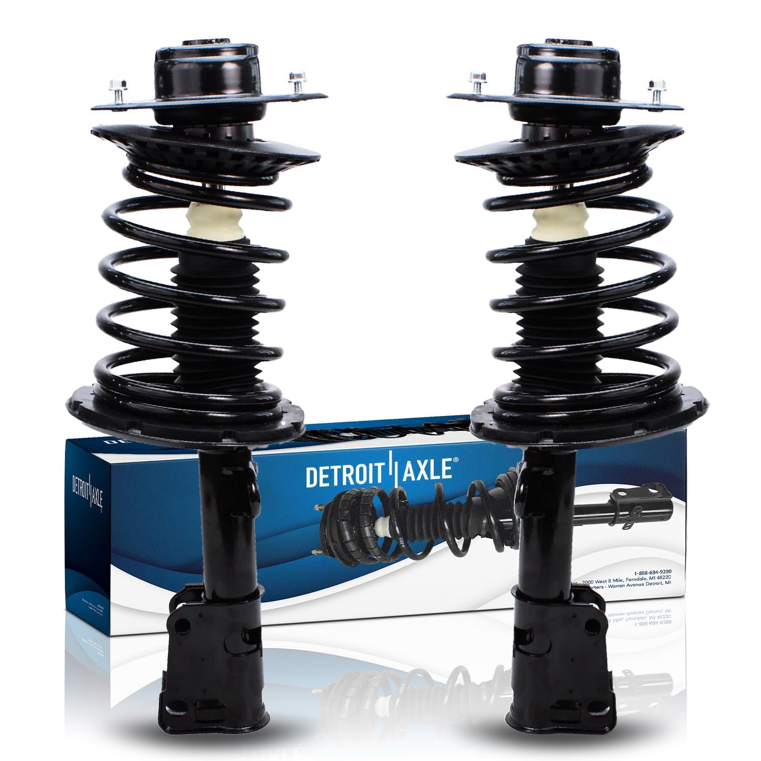 Detroit Axle - 2pc Front Struts for 2001-2003 Chrysler Voyager