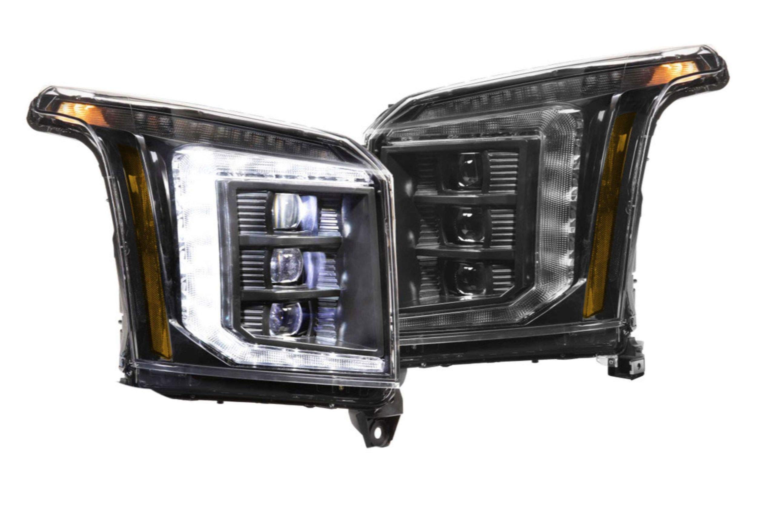 XB LED Headlight Housing Upgrade, Fits 2015-2020 GMC Yukon, Plug and Play Replacement, DOT Approved LED Assembly with Switchback Sequential Turn Signals & UV Coated Lens (1x LF545)