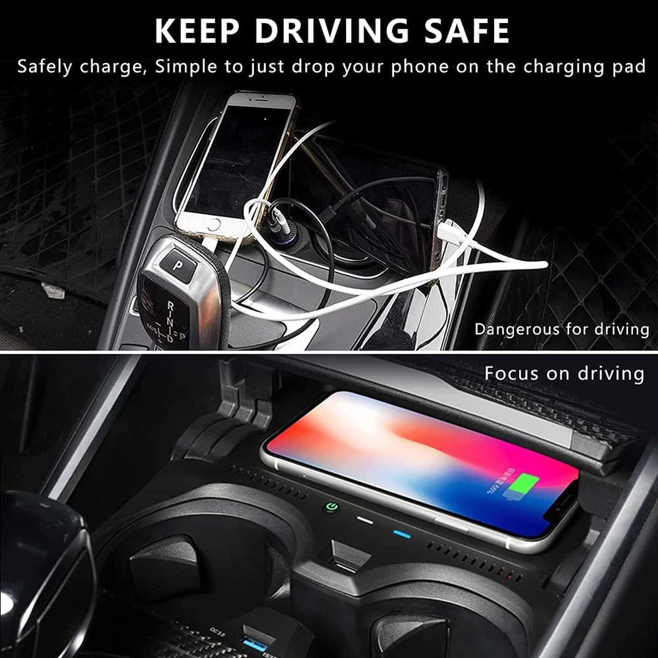 car mobile phone charger for bm w 3 series g20 2020 2021 support original car with nfc center console accessory panel 15w fast car wireless charging p