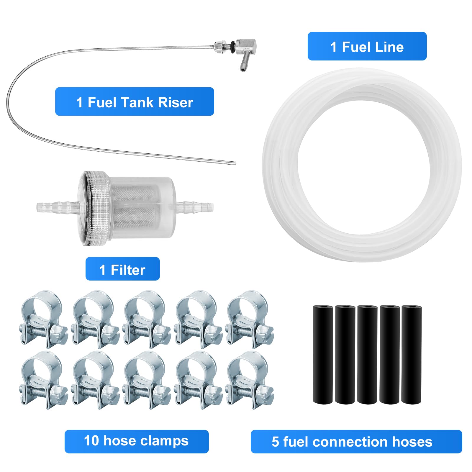 Aim Tools Auto diesel staande verwarming slang vervanging brandstofbuis brandstofleiding leidingfilter slangklemmen kit 3,5 meter voor Webasto Eberspacher Air dieselverwarming